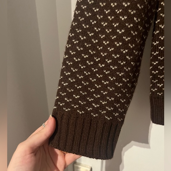 Frank & Oak Men Brown Pattern Long Sleeve Sweater Size Medium - Picture 7 of 8